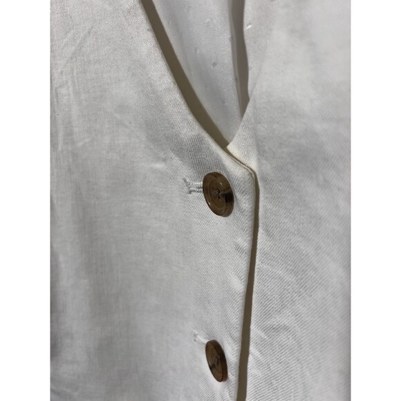 Banana Republic White Linen Cotton Vest Tailored Lined 12 - Picture 4 of 13